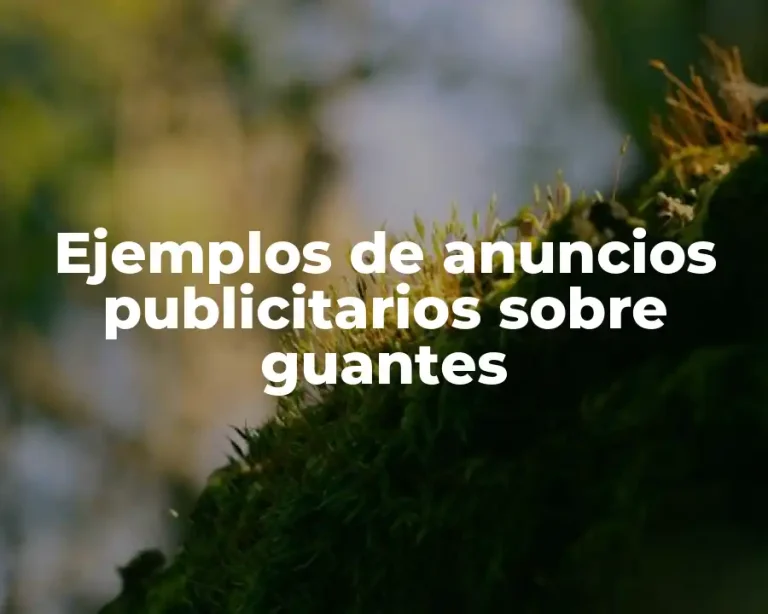 Ejemplos de anuncios publicitarios sobre guantes