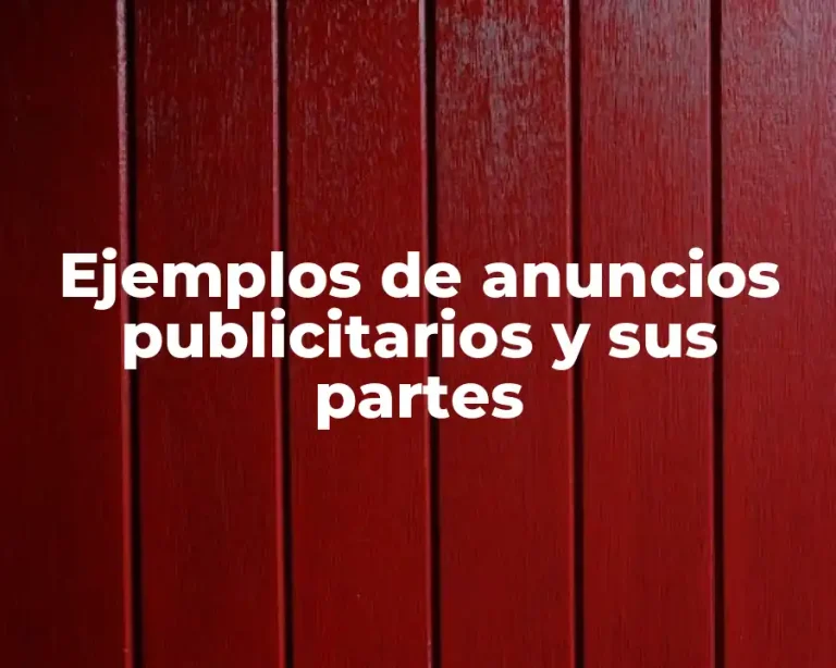 Ejemplos de anuncios publicitarios y sus partes