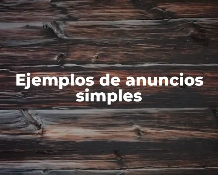 Ejemplos de anuncios simples