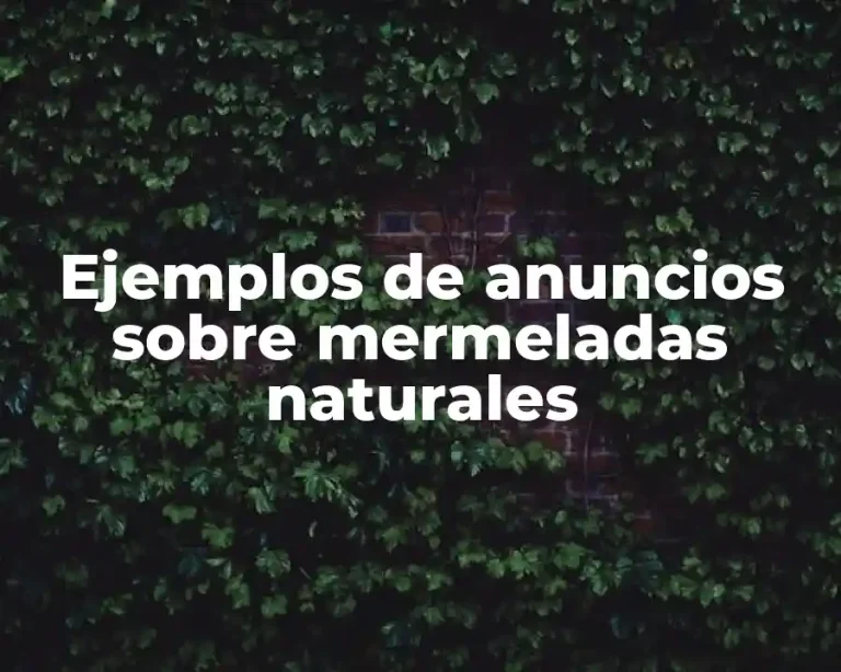 Ejemplos de anuncios sobre mermeladas naturales