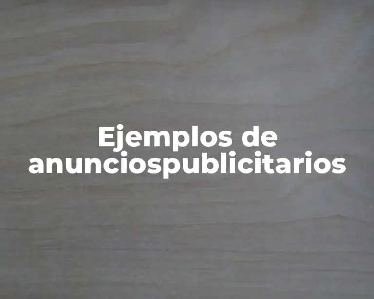 Ejemplos de anunciospublicitarios
