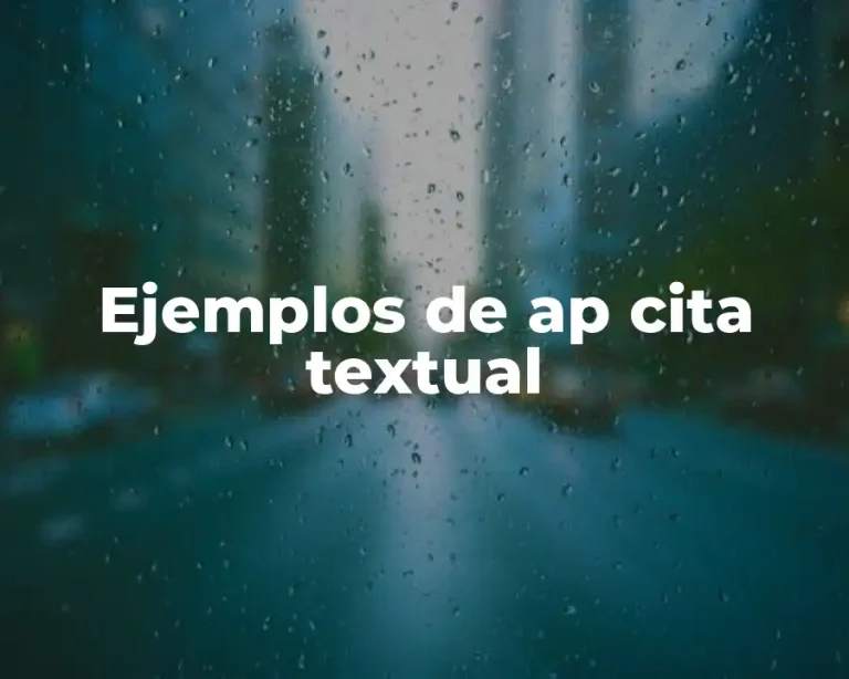 Ejemplos de ap cita textual