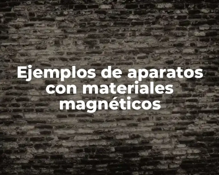 Ejemplos de aparatos con materiales magnéticos