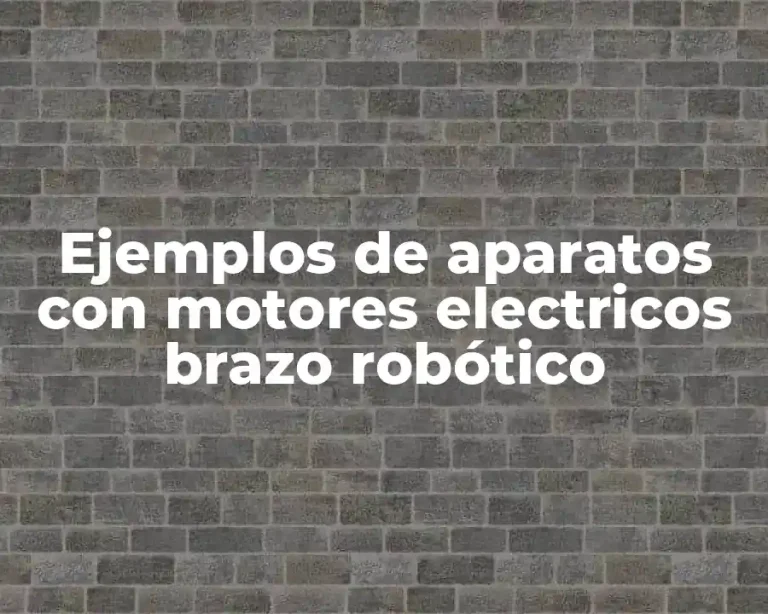 Ejemplos de aparatos con motores electricos brazo robótico