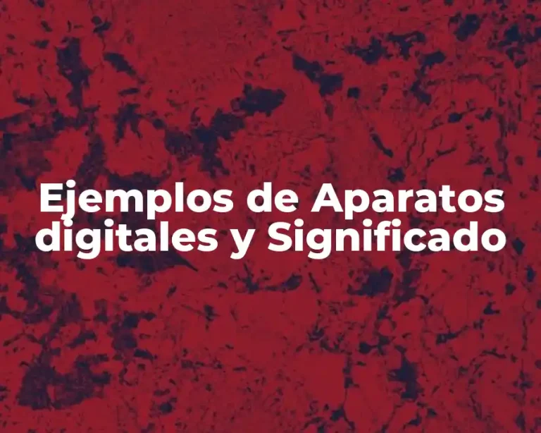 Ejemplos de Aparatos digitales y Significado