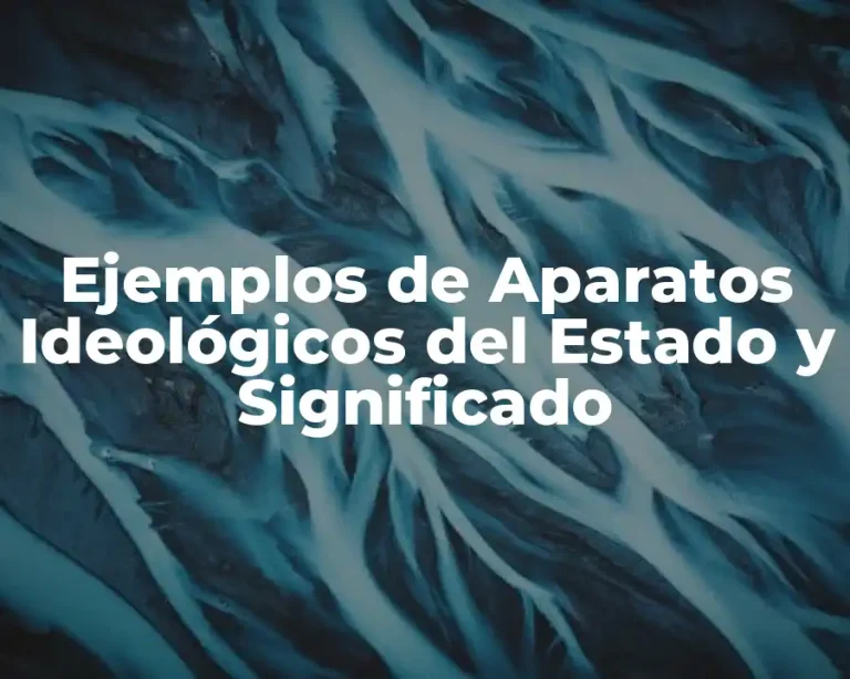 Ejemplos de Aparatos Ideológicos del Estado y Significado