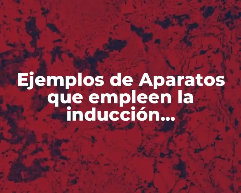 Ejemplos de Aparatos que empleen la inducción electromagnética