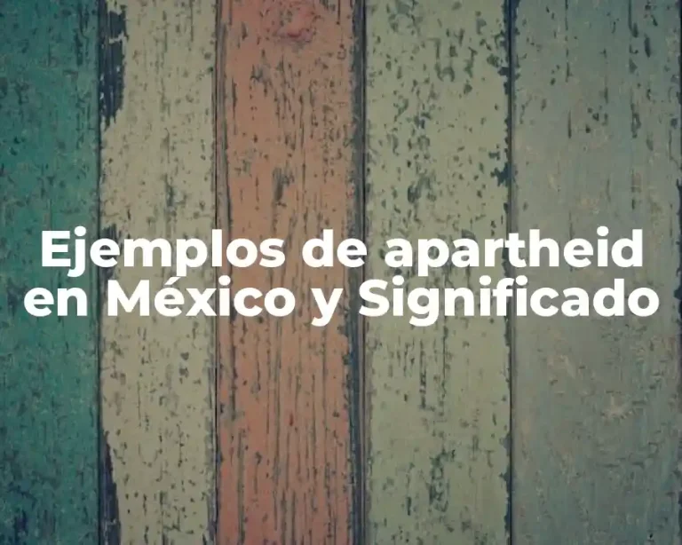 Ejemplos de apartheid en México y Significado