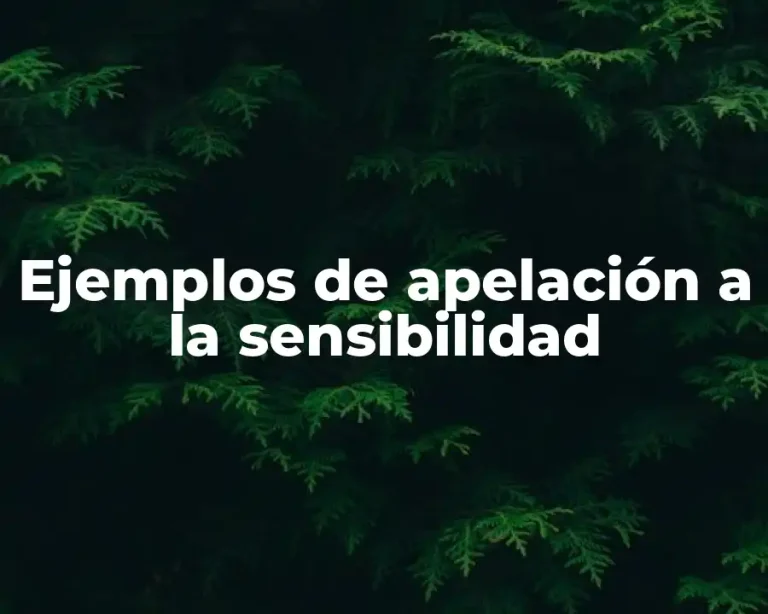 Ejemplos de apelación a la sensibilidad