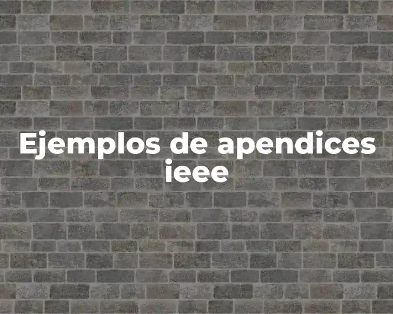 Ejemplos de apendices ieee