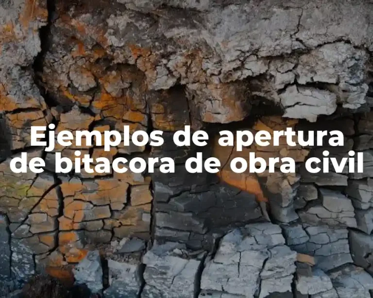 Ejemplos de apertura de bitacora de obra civil
