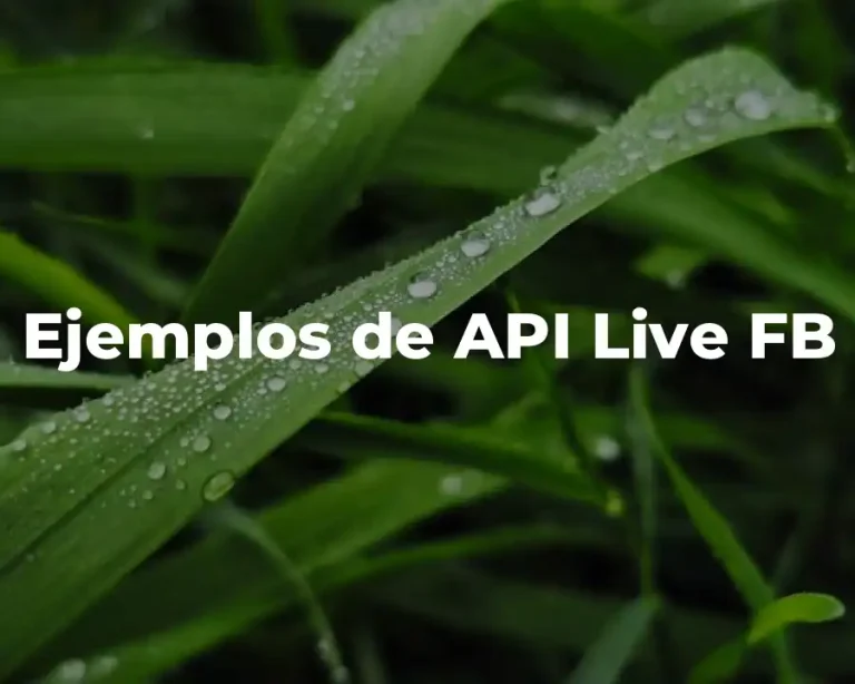 Ejemplos de API Live FB
