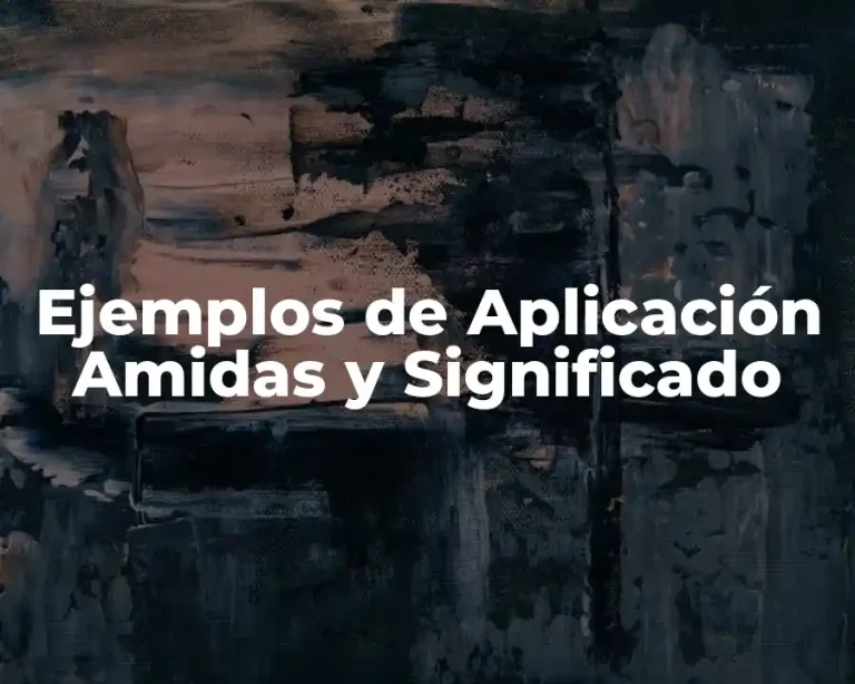 Ejemplos de Aplicación Amidas y Significado