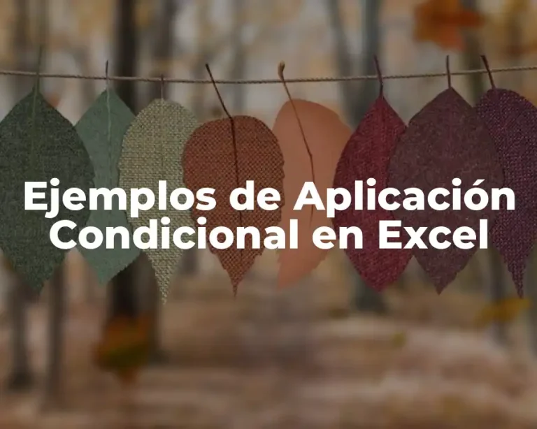 Ejemplos de Aplicación Condicional en Excel