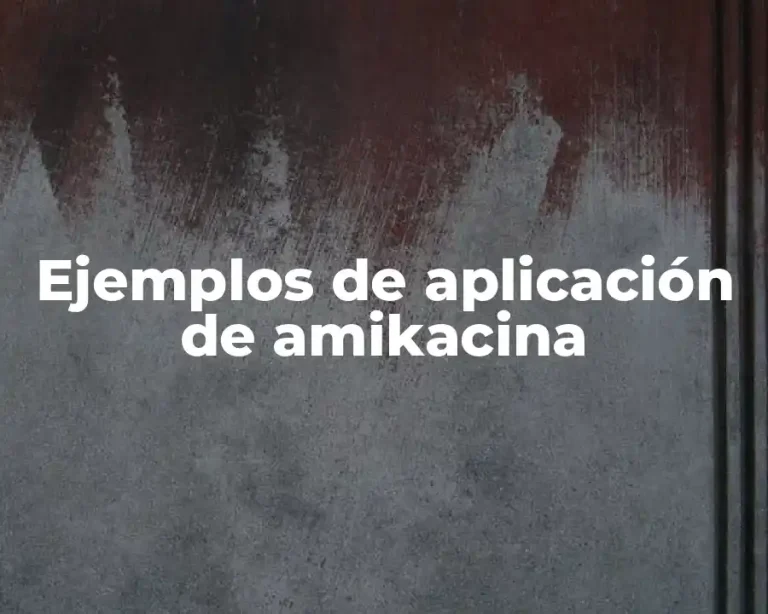 Ejemplos de aplicación de amikacina