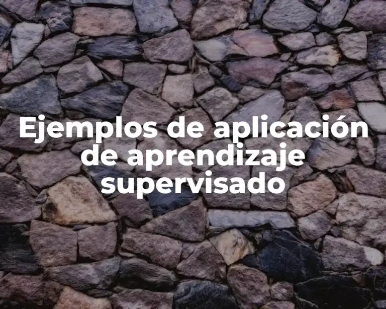 Ejemplos de aplicación de aprendizaje supervisado