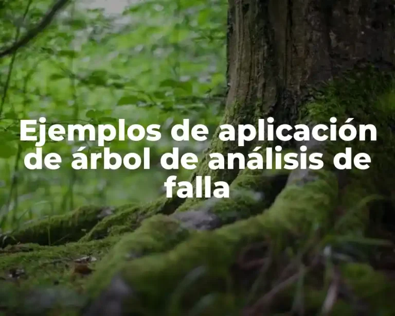 Ejemplos de aplicación de árbol de análisis de falla