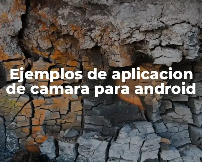 Ejemplos de aplicacion de camara para android
