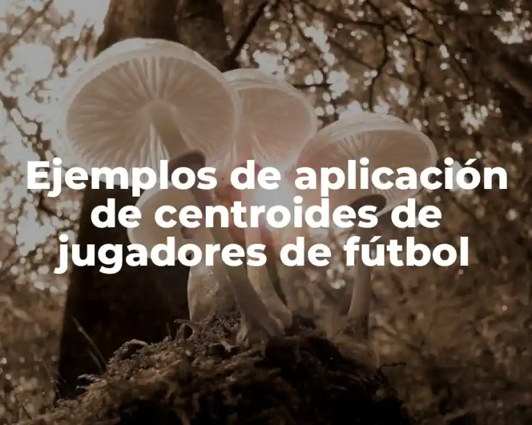 Ejemplos de aplicación de centroides de jugadores de fútbol