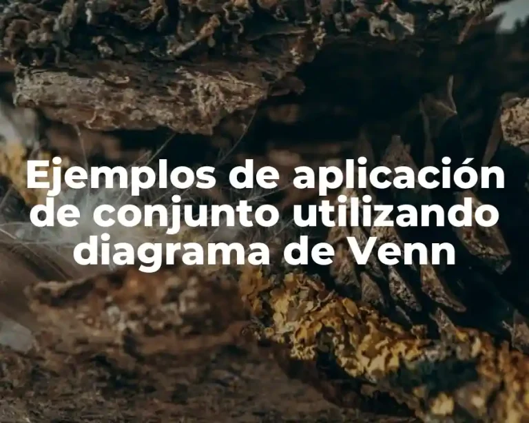 Ejemplos de aplicación de conjunto utilizando diagrama de Venn