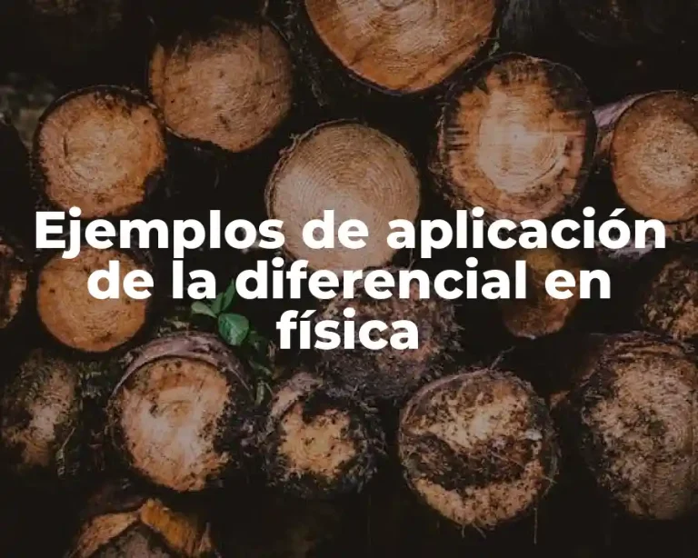 Ejemplos de aplicación de la diferencial en física