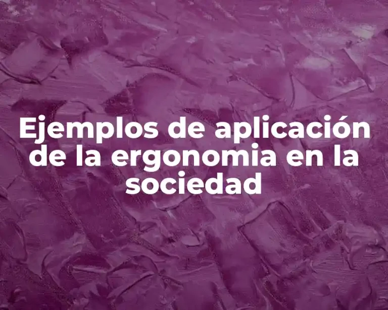 Ejemplos de aplicación de la ergonomia en la sociedad
