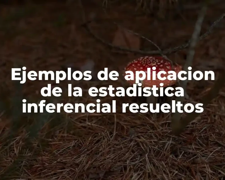 Ejemplos de aplicacion de la estadistica inferencial resueltos