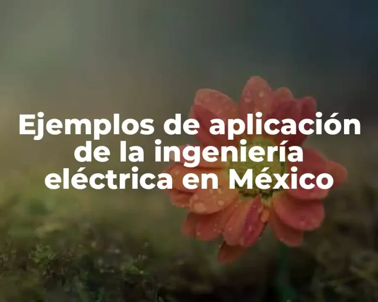 Ejemplos de aplicación de la ingeniería eléctrica en México