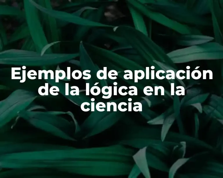 Ejemplos de aplicación de la lógica en la ciencia