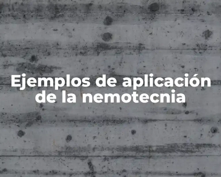 Ejemplos de aplicación de la nemotecnia
