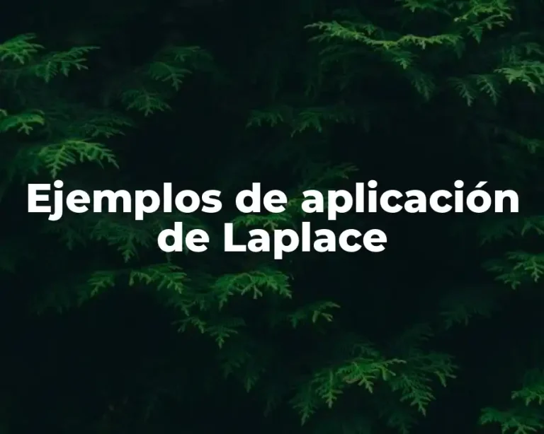 Ejemplos de aplicación de Laplace
