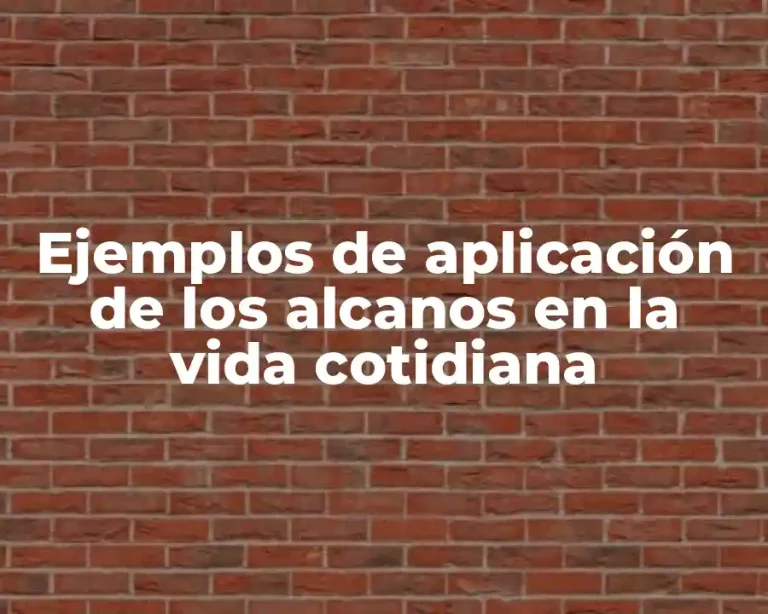 Ejemplos de aplicación de los alcanos en la vida cotidiana