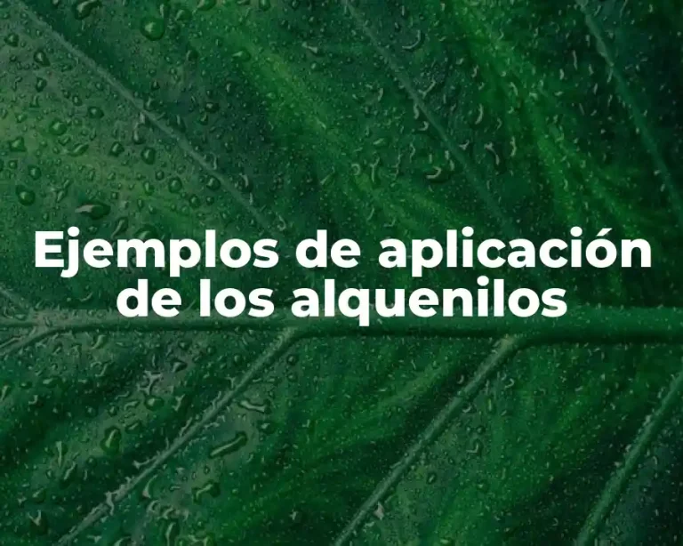 Ejemplos de aplicación de los alquenilos