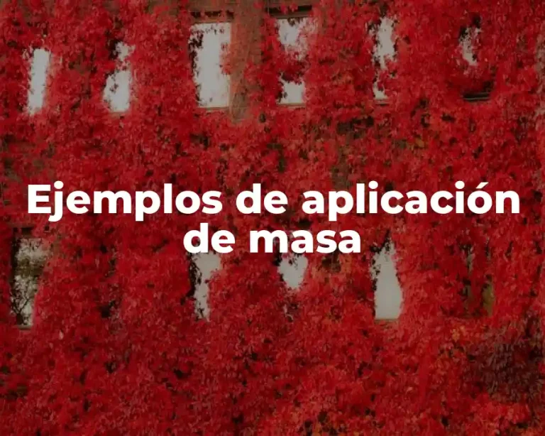 Ejemplos de aplicación de masa