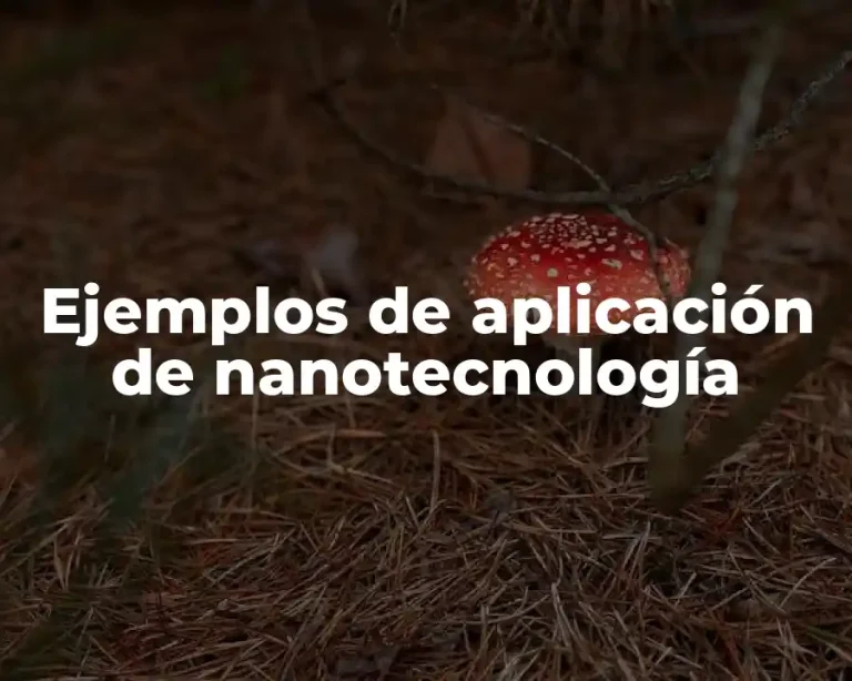 Ejemplos de aplicación de nanotecnología