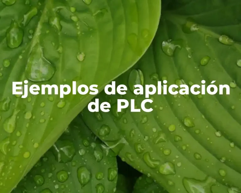 Ejemplos de aplicación de PLC