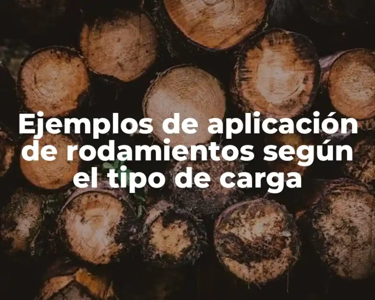 Ejemplos de aplicación de rodamientos según el tipo de carga