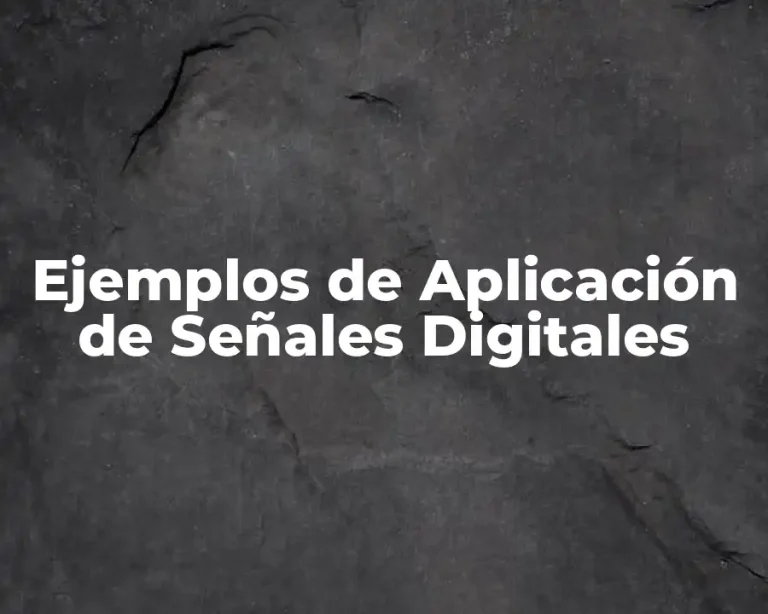 Ejemplos de Aplicación de Señales Digitales