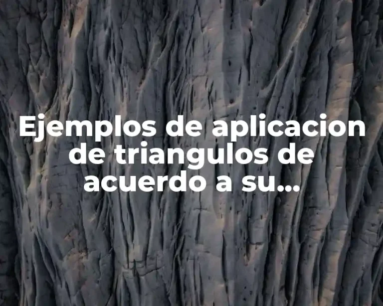 Ejemplos de aplicacion de triangulos de acuerdo a su clasificacion