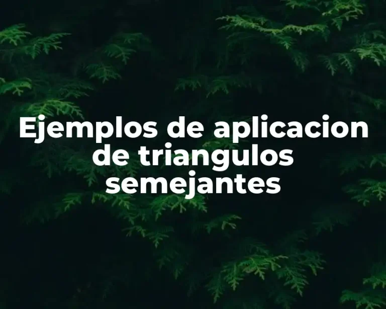 Ejemplos de aplicacion de triangulos semejantes