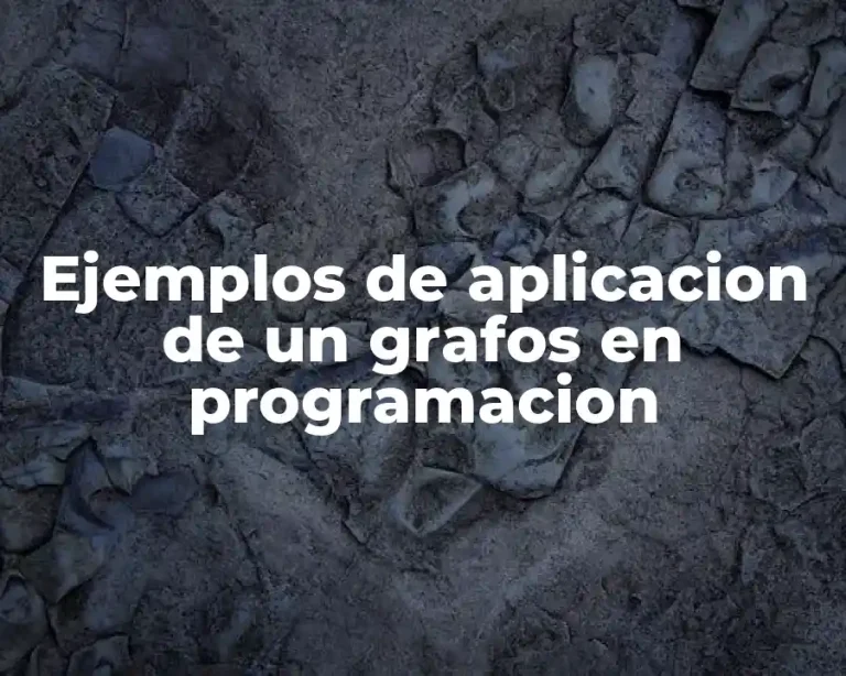 Ejemplos de aplicacion de un grafos en programacion