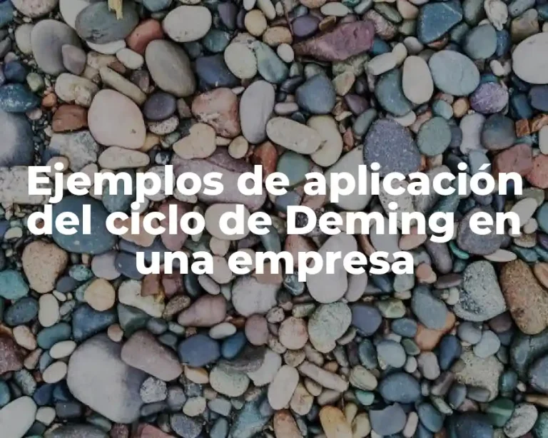 Ejemplos de aplicación del ciclo de Deming en una empresa