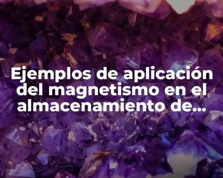 Ejemplos de aplicación del magnetismo en el almacenamiento de datos