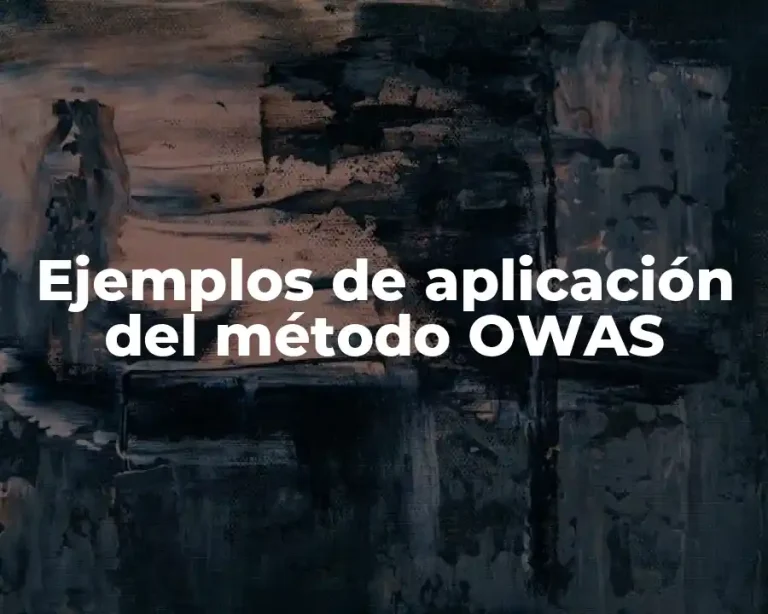 Ejemplos de aplicación del método OWAS