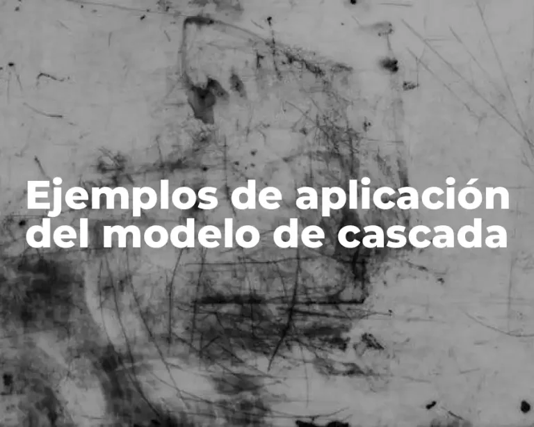 Ejemplos de aplicación del modelo de cascada