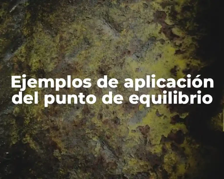 Ejemplos de aplicación del punto de equilibrio