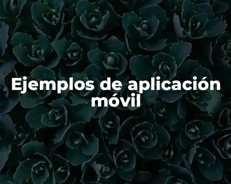 Ejemplos de aplicación móvil