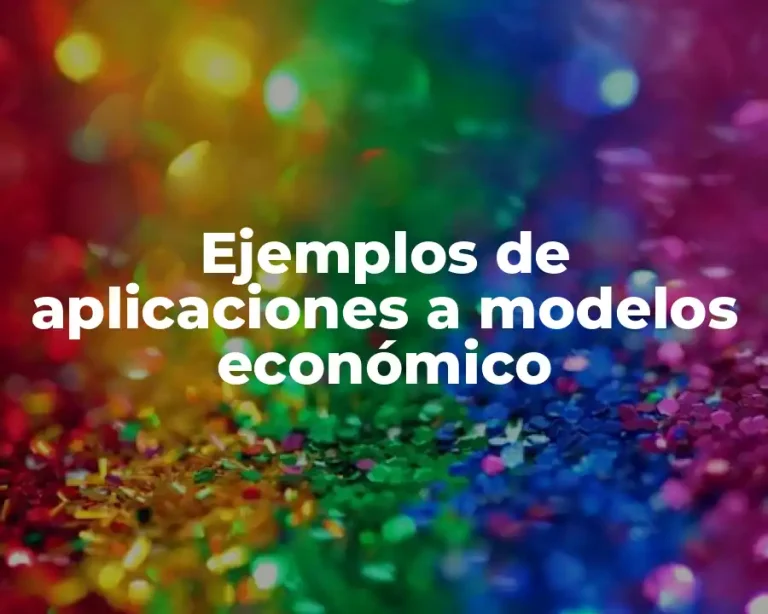 Ejemplos de aplicaciones a modelos económico