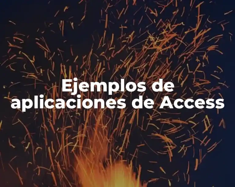Ejemplos de aplicaciones de Access