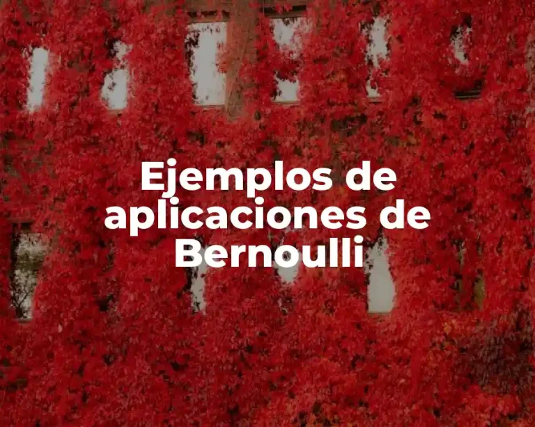 Ejemplos de aplicaciones de Bernoulli